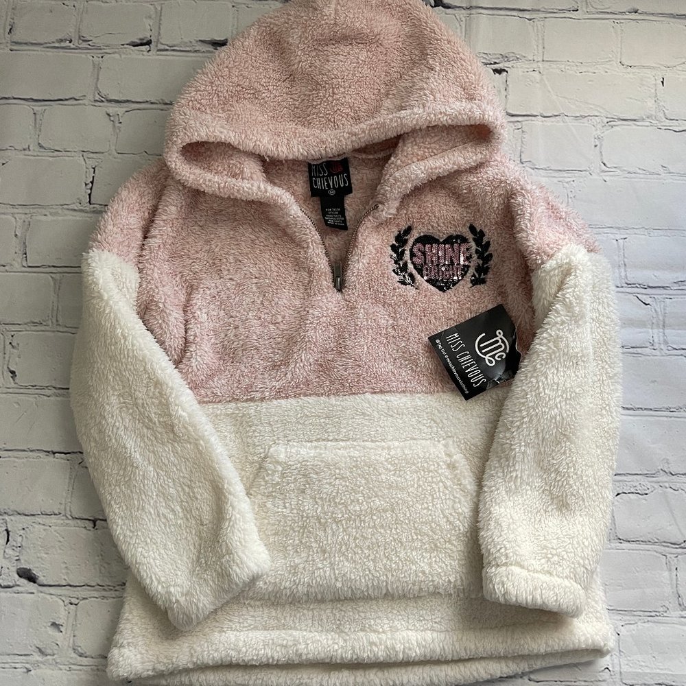 Miss Chievous Girl's 1/4 Zip Sequined Hoodie